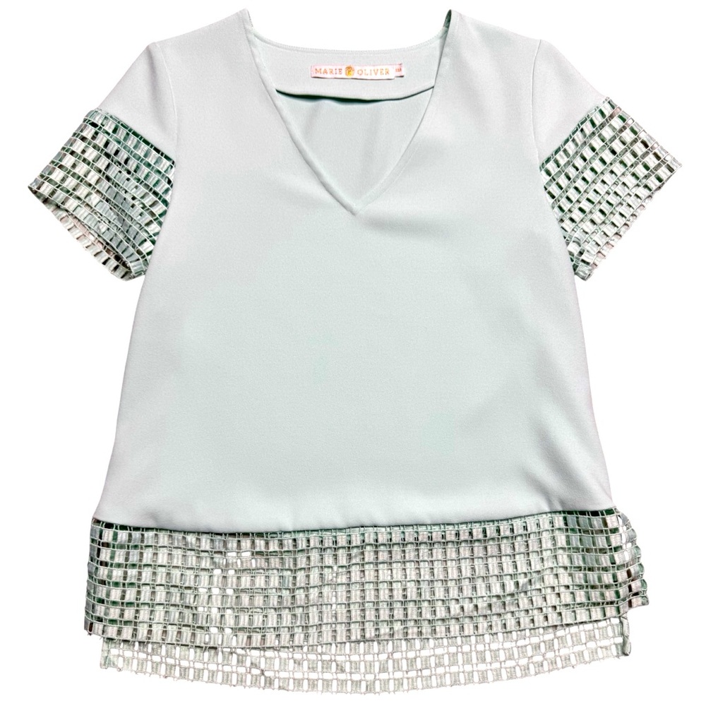 Marie Oliver Haven Top V-neck Mint Green Womens XXS